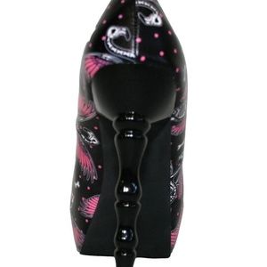 Too Fast Shoes - Too Fast Flamingo Heel Rockabilly Pinup Tattoo 50s Too Fast Shoes - Too Fast Flamingo Heel Rockabilly Pinup Tattoo 50s